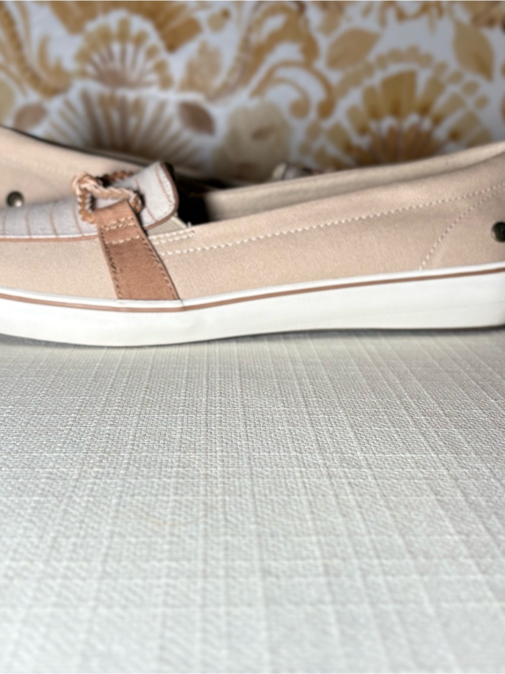 Grasshoppers Neutral Slip-On Loafers | Coastal Ralph Lauren Style Flats | Preppy - Picture 4 of 7